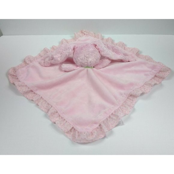 CARTERS BUNNY RABBIT Rattle Security Blanket Pink Little Princess 15" - Picture 5 of 11
